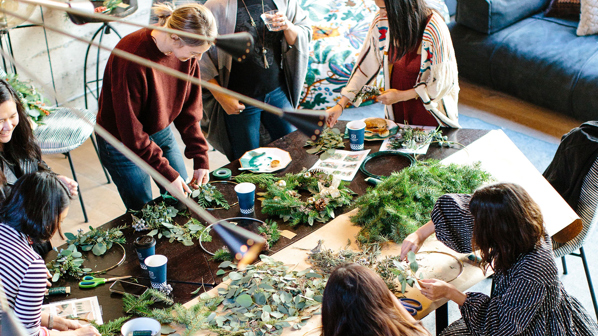 Friends-Making-Wreaths